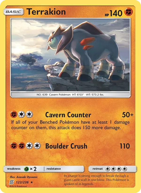 Terrakion - Unified Minds Pokemon Card