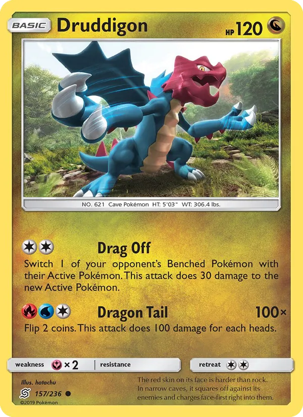 Druddigon - Unified Minds Pokemon Card