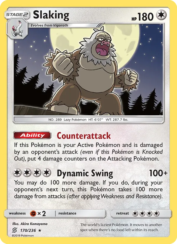 Slaking - Unified Minds Pokemon Card