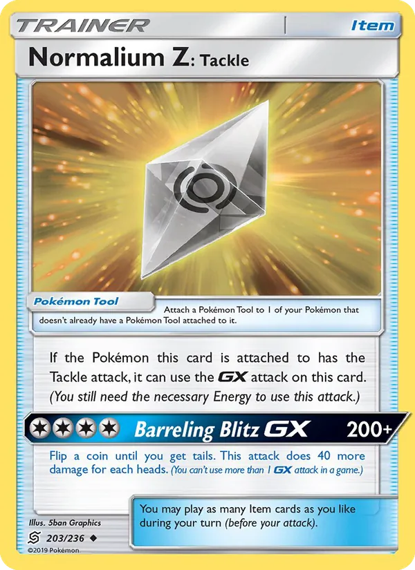 Normalium Z: Tackle - Unified Minds Pokemon Card