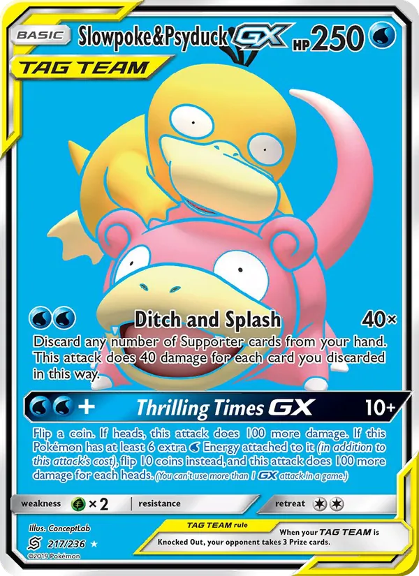 Slowpoke & Psyduck GX - Unified Minds Pokemon Card