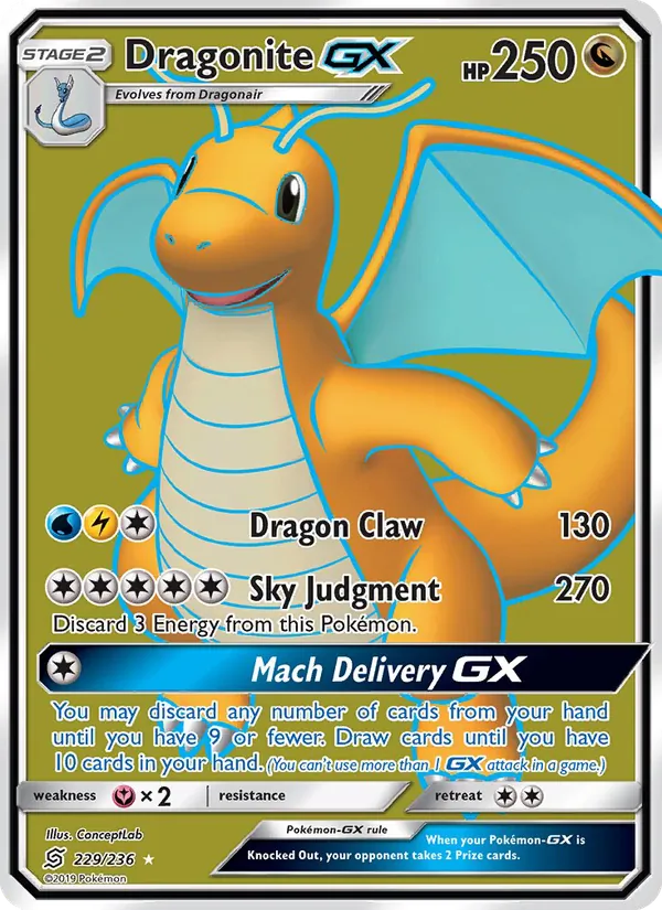 Dragonite GX - Unified Minds Pokemon Card