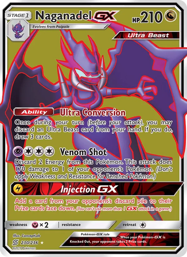 Naganadel GX - Unified Minds Pokemon Card