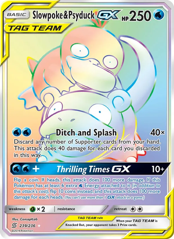 Slowpoke & Psyduck GX - Unified Minds Pokemon Card