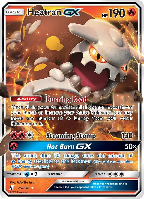 Heatran GX - Unified Minds Pokemon Card