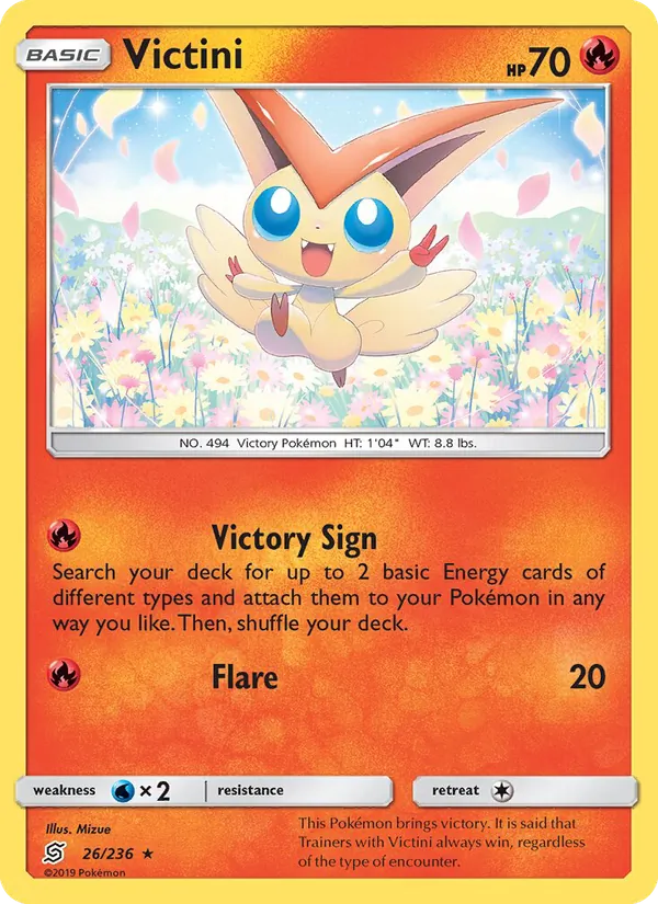 Victini - Unified Minds Pokemon Card