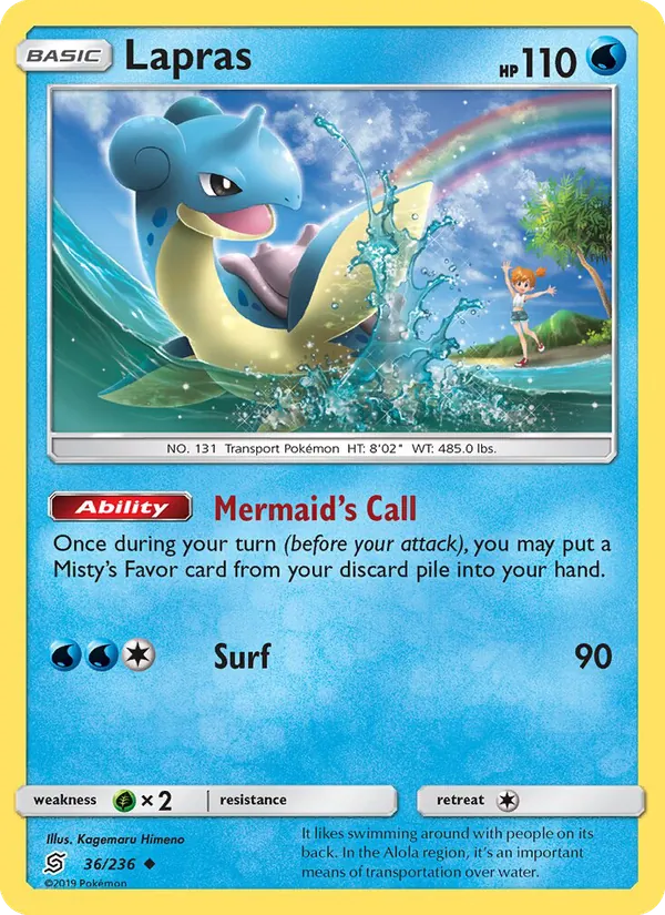 Lapras - Unified Minds Pokemon Card