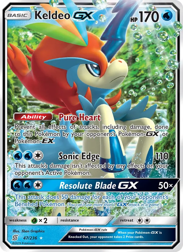 Keldeo GX - Unified Minds Pokemon Card