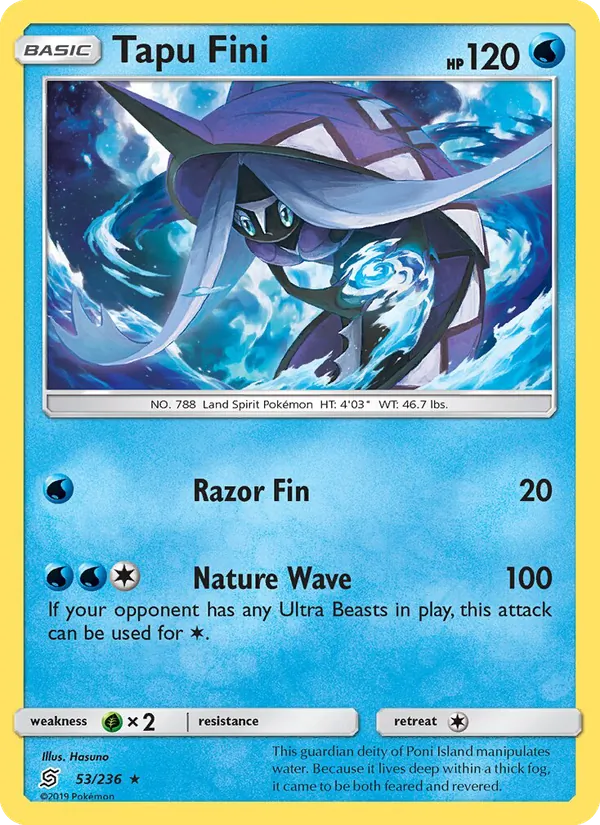 Tapu Fini - Unified Minds Pokemon Card