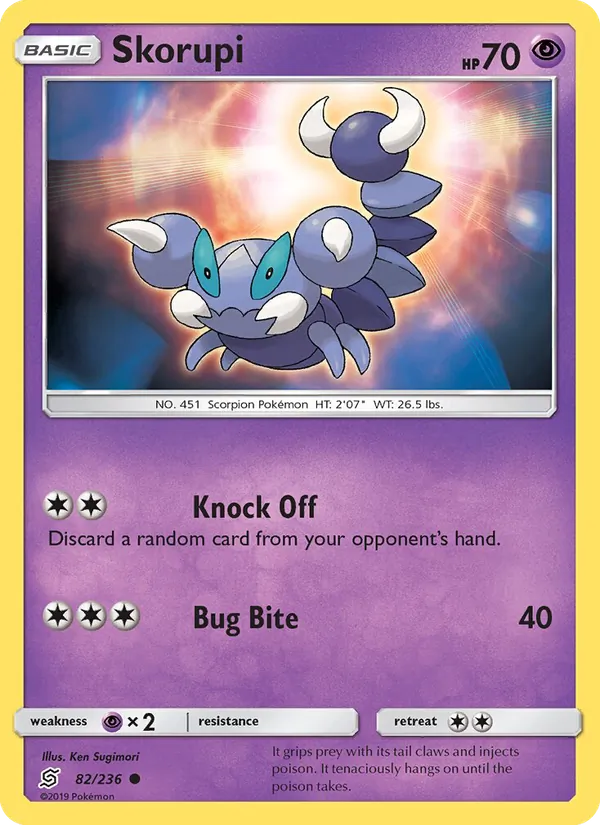 Skorupi - Unified Minds Pokemon Card