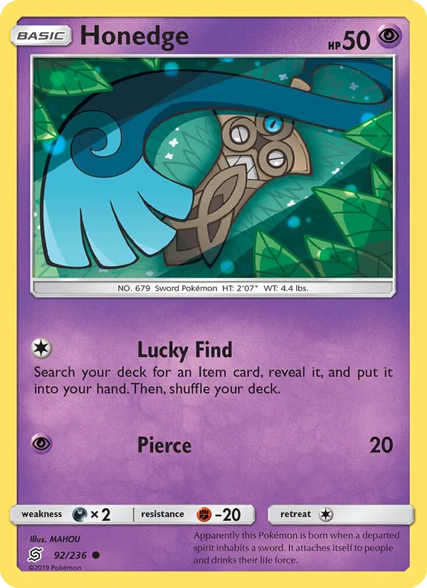 Honedge - Unified Minds Pokemon Card
