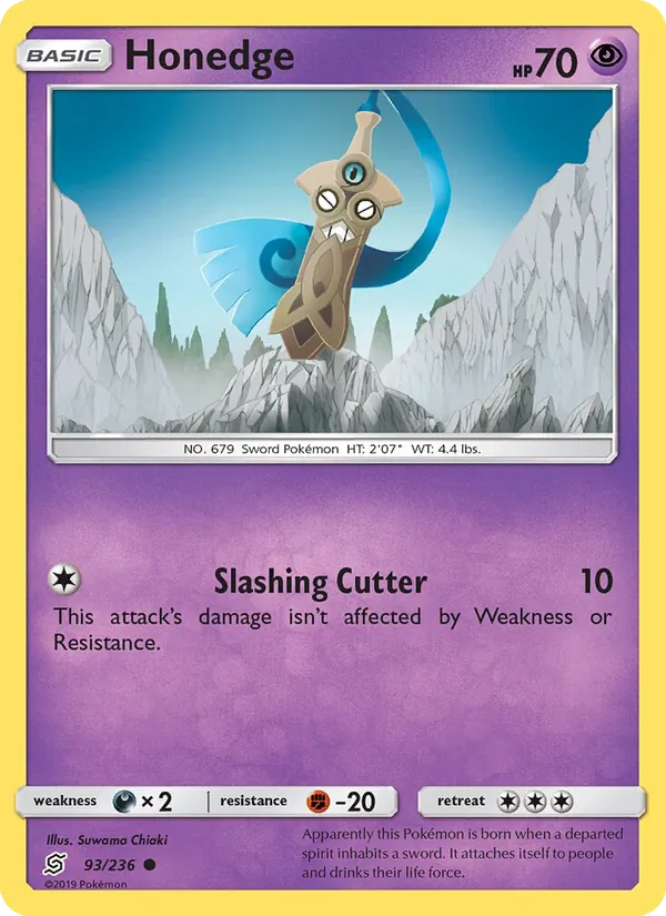 Honedge - Unified Minds Pokemon Card