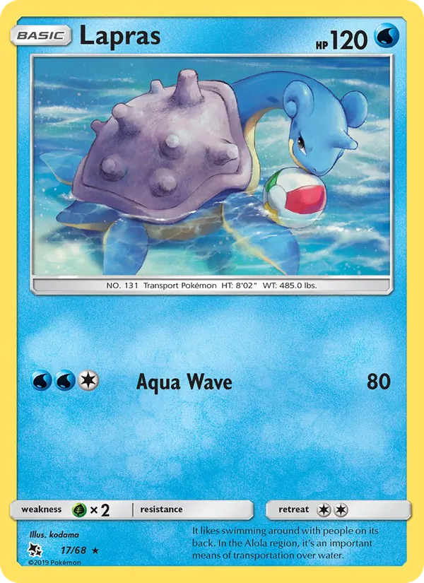 Lapras - Hidden Fates Pokemon Card