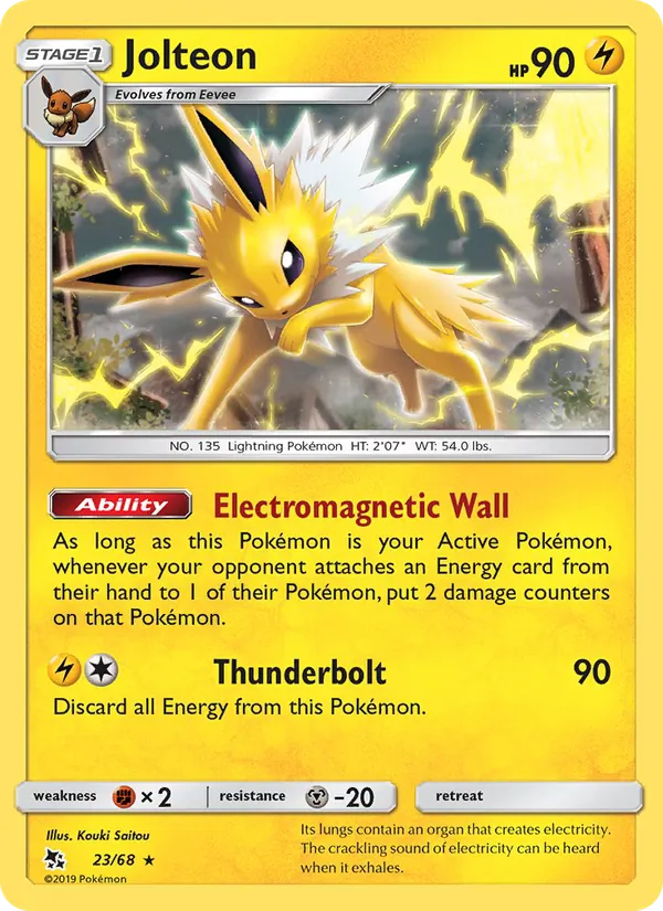 Jolteon - Hidden Fates Pokemon Card
