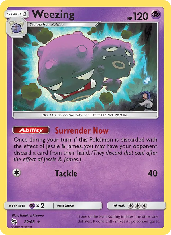 Weezing - Hidden Fates Pokemon Card