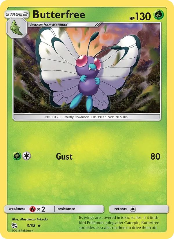 Butterfree - Hidden Fates Pokemon Card