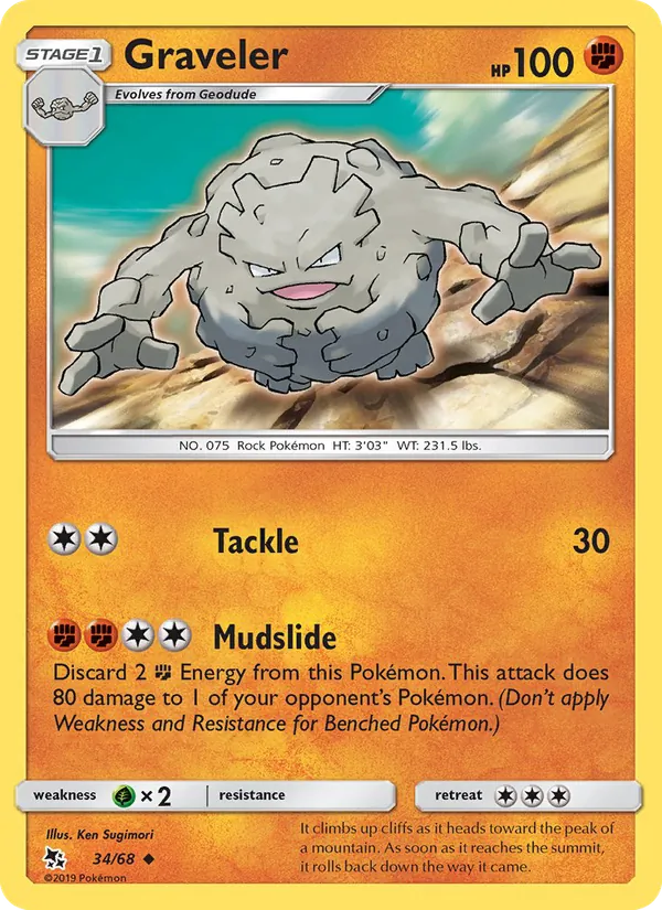 Graveler - Hidden Fates Pokemon Card