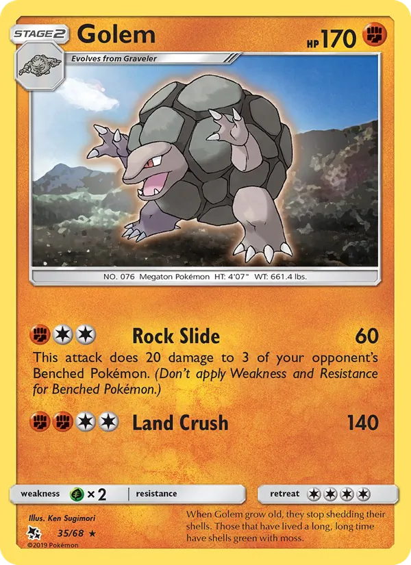 Golem - Hidden Fates Pokemon Card
