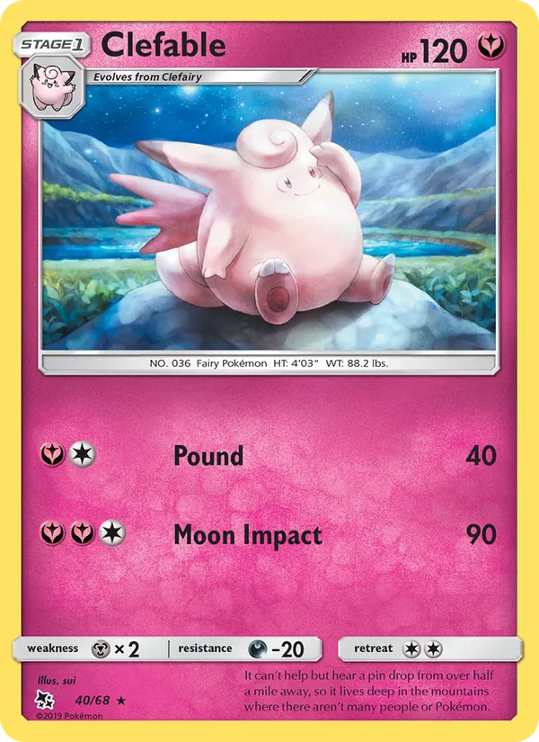 Clefable - Hidden Fates Pokemon Card