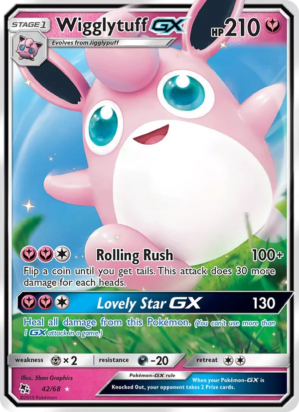 Wigglytuff GX - Hidden Fates Pokemon Card
