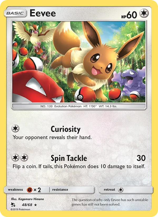 Eevee - Hidden Fates Pokemon Card