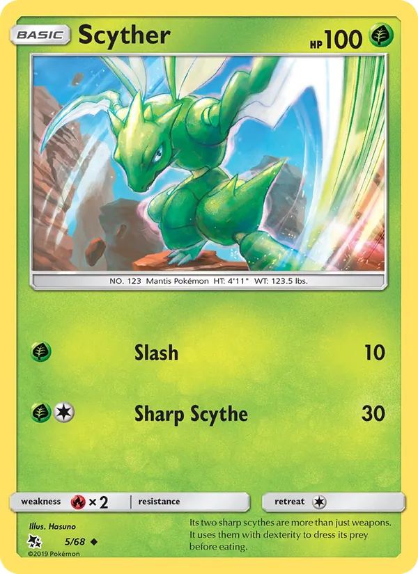 Scyther - Hidden Fates Pokemon Card