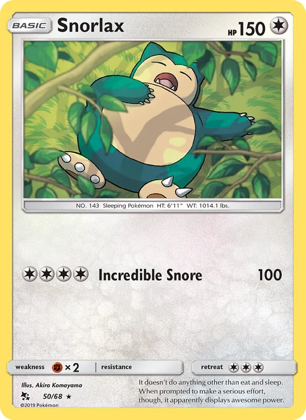Snorlax - Hidden Fates Pokemon Card