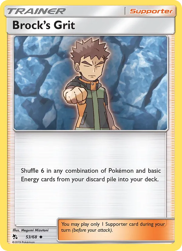 Brock’s Grit - Hidden Fates Pokemon Card