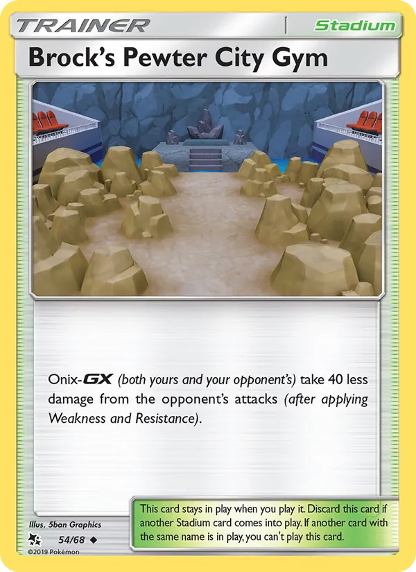 Brock’s Pewter City Gym - Hidden Fates Pokemon Card