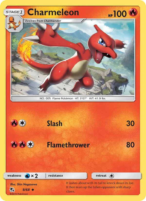 Charmeleon - Hidden Fates Pokemon Card