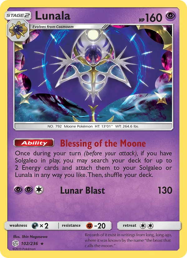 Lunala - Cosmic Eclipse Pokemon Card