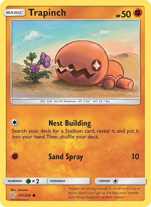 Trapinch - Cosmic Eclipse Pokemon Card