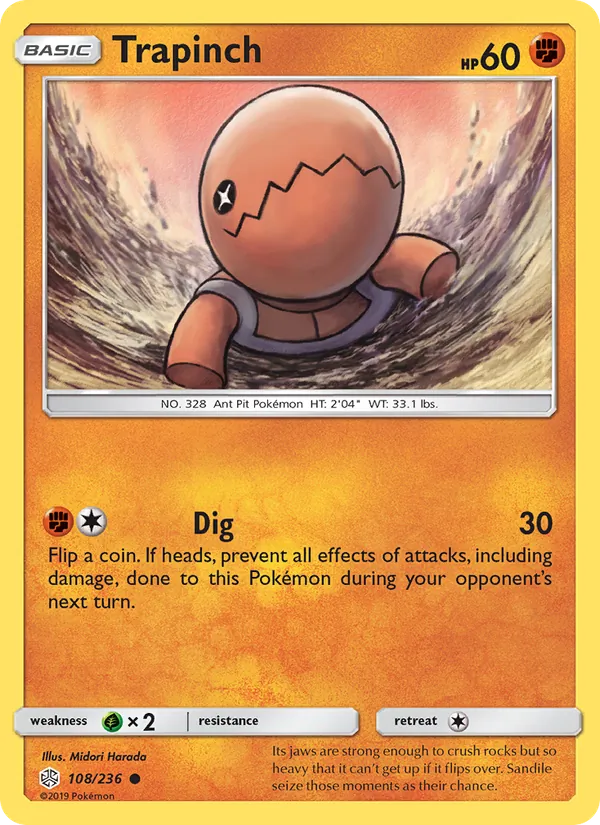 Trapinch - Cosmic Eclipse Pokemon Card