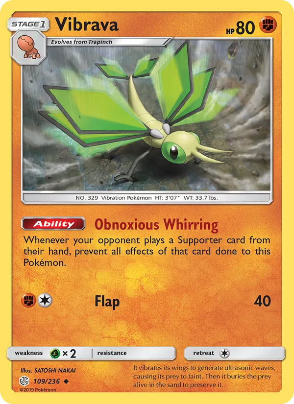 Vibrava - Cosmic Eclipse Pokemon Card