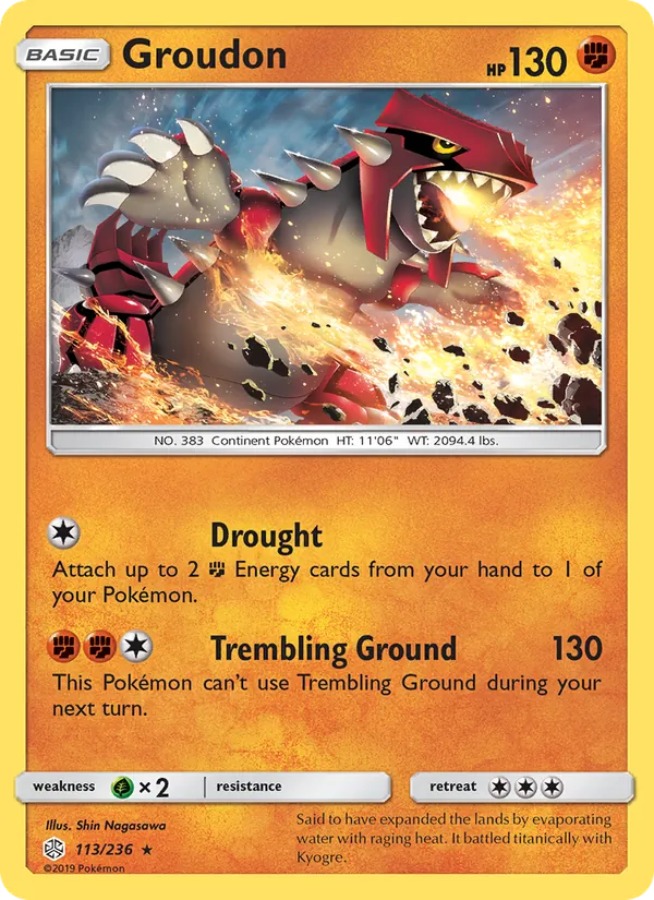 Groudon - Cosmic Eclipse Pokemon Card