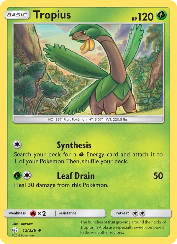 Tropius - Cosmic Eclipse Pokemon Card