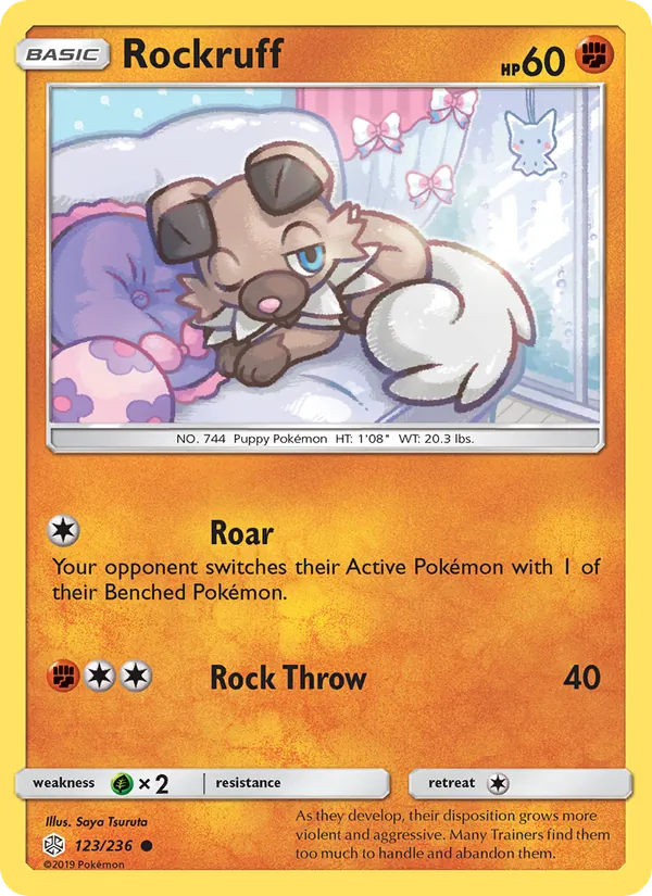 Rockruff - Cosmic Eclipse Pokemon Card