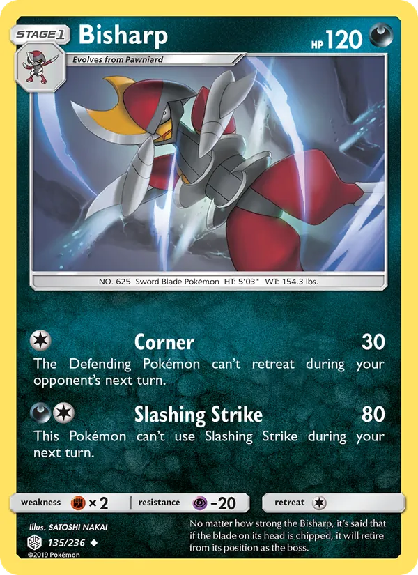 Bisharp - Cosmic Eclipse Pokemon Card