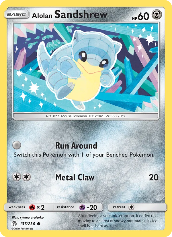 Alolan Sandshrew - Cosmic Eclipse Pokemon Card