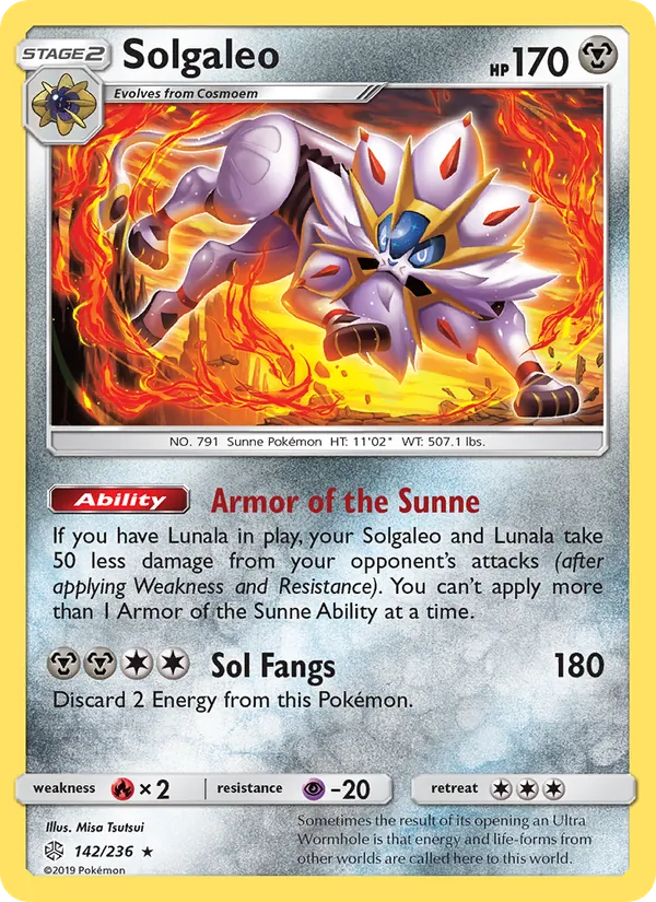 Solgaleo - Cosmic Eclipse Pokemon Card