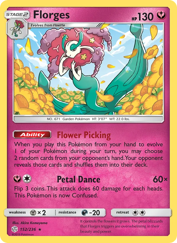 Florges - Cosmic Eclipse Pokemon Card