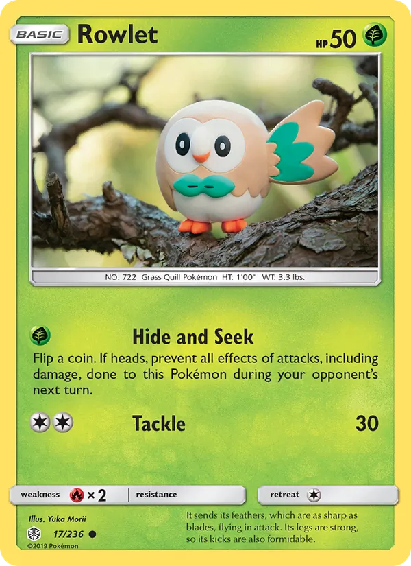 Rowlet - Cosmic Eclipse Pokemon Card