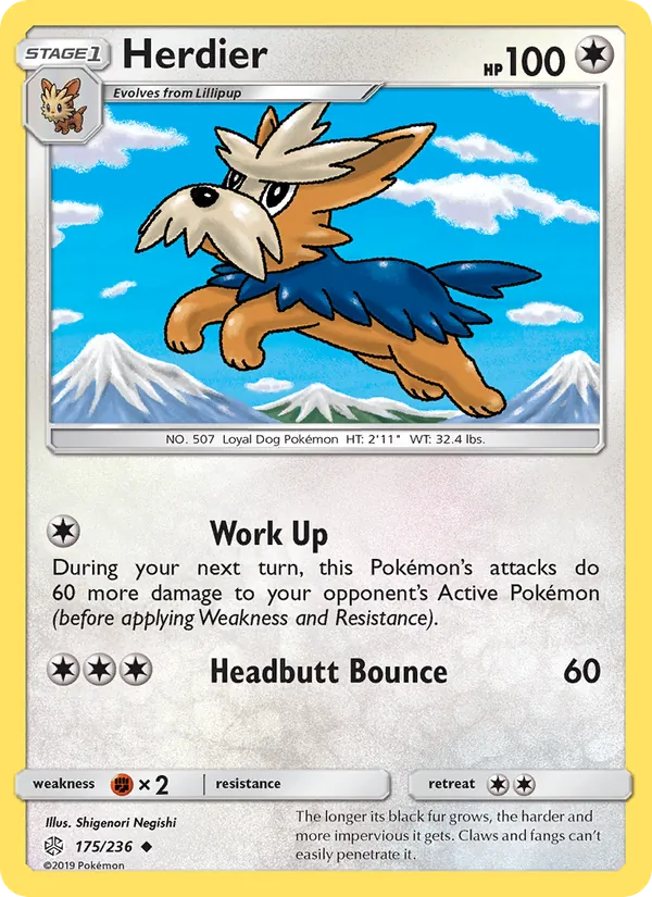 Herdier - Cosmic Eclipse Pokemon Card