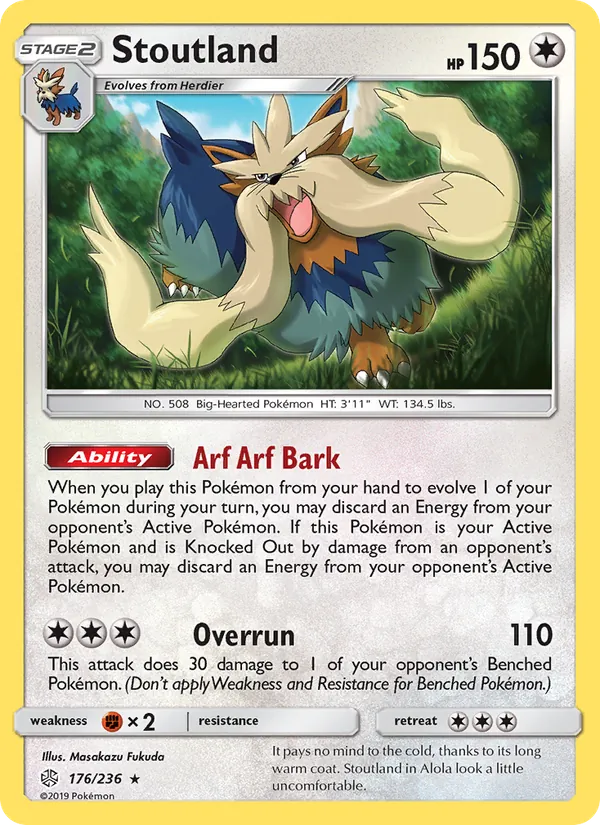 Stoutland - Cosmic Eclipse Pokemon Card