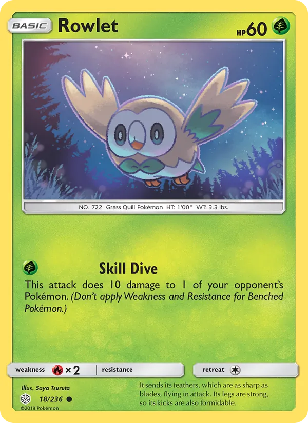 Rowlet - Cosmic Eclipse Pokemon Card