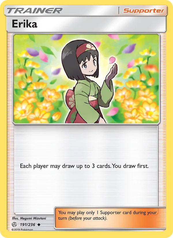 Erika - Cosmic Eclipse Pokemon Card
