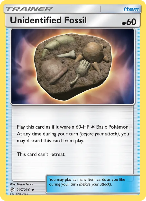 Unidentified Fossil - Cosmic Eclipse Pokemon Card