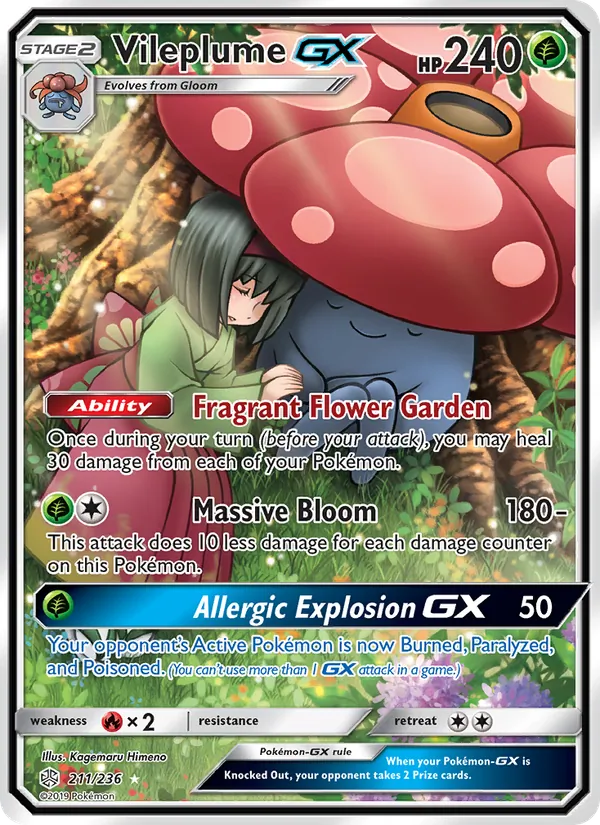 Vileplume GX - Cosmic Eclipse Pokemon Card