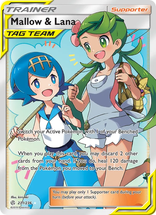 Mallow & Lana - Cosmic Eclipse Pokemon Card
