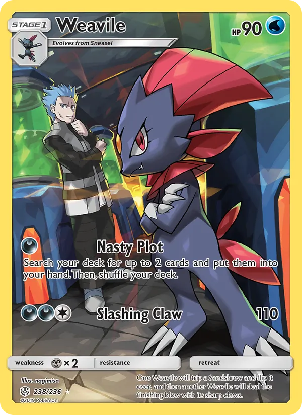 Weavile - Cosmic Eclipse Pokemon Card